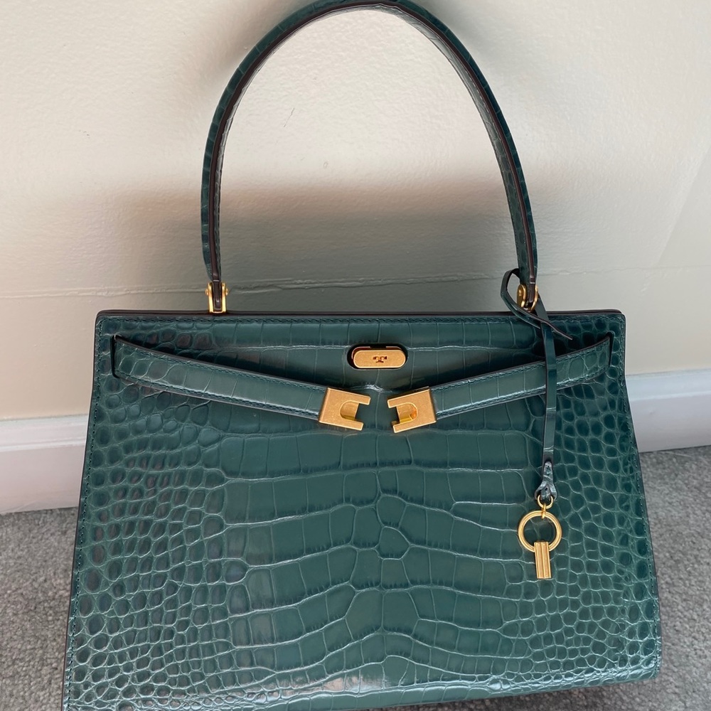 Limited Edition Tory Burch Lee Radziwill croc